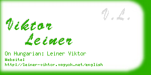 viktor leiner business card